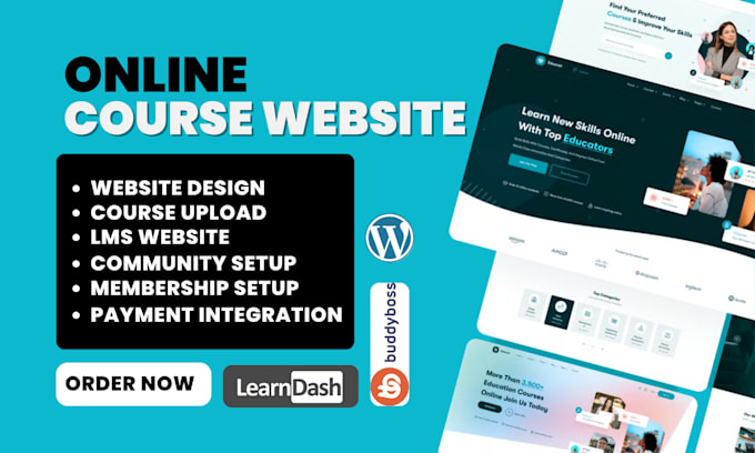 build lms educational website online course website education elearning website