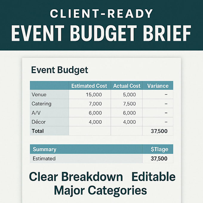 create a detailed event budget