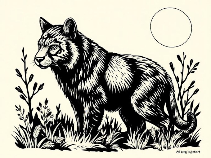 make a linocut t shirt design for brands