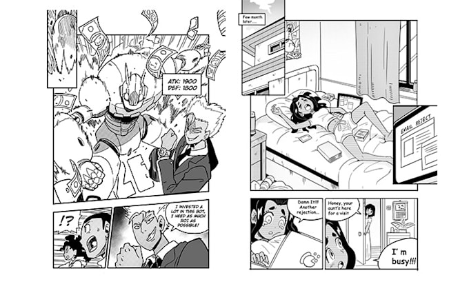 create a action manga comic based on your ideas