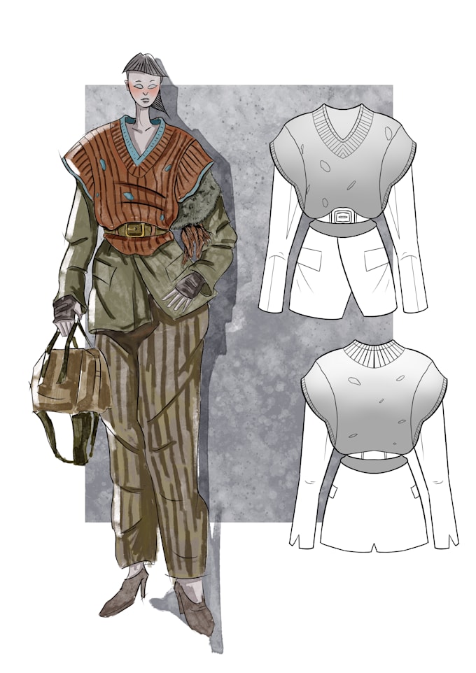 drawing fashion illustrations for designer presentations