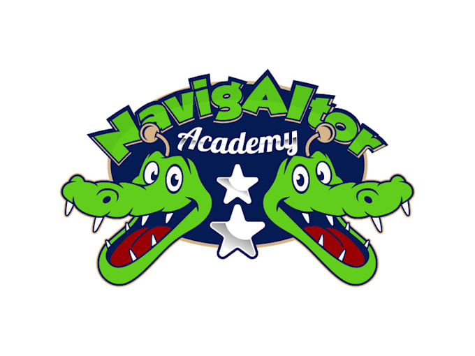 design creative aligator academy logo