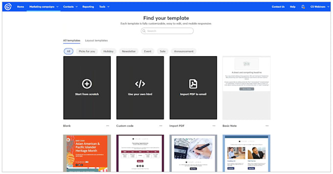set up, design and manage your email marketing campaign