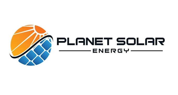 make electrical solar panel, energy and power logo
