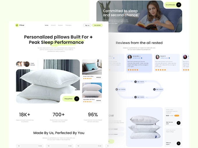 design a creative landing page or website