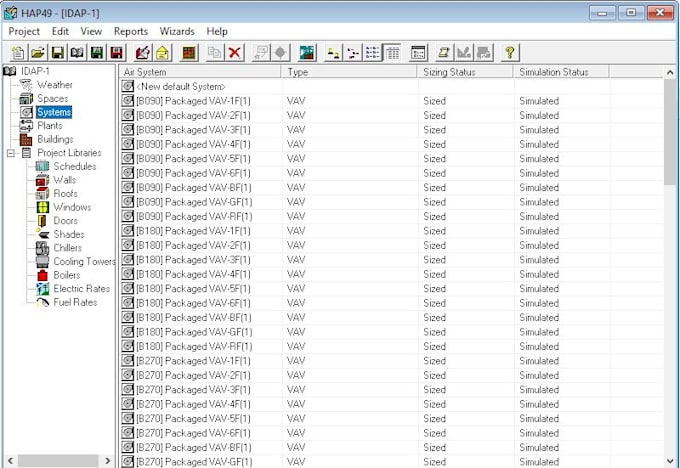 perform ac load calculations and energy analysis using hap