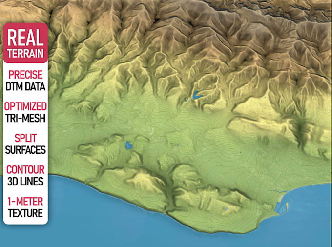 3d terrain model,topographic, elevation, contour,dem mapping,landscape site plan