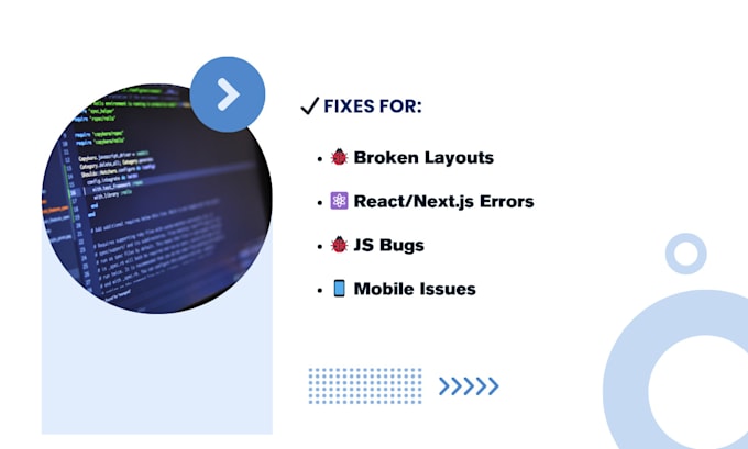 Fix frontend bugs in html css js react nextjs tailwindcss by ...
