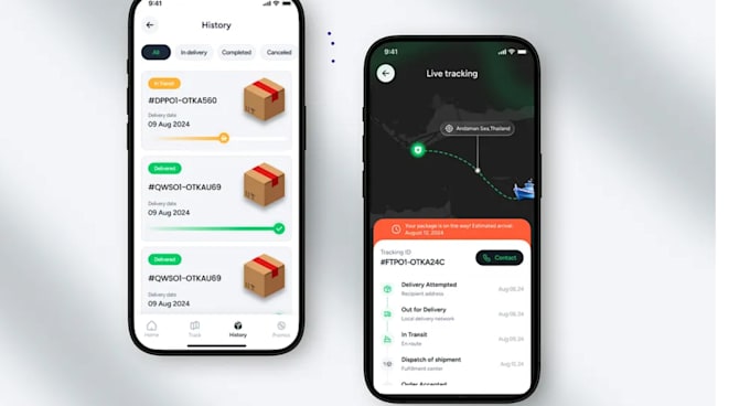 develop shipping management app, foreign exchange app, transportation app