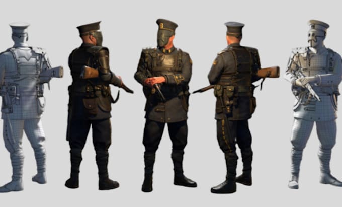 create 3d character, 3d model, character design for game
