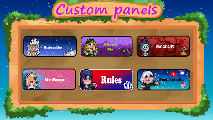 make custom twitch panels