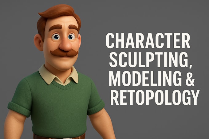 3d character sculpting modeling retopology texturing and rigging