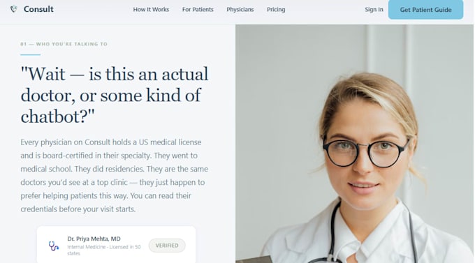 design telemedicine website, telehealth website, medical clinic website