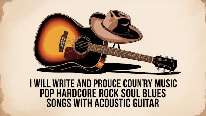 write lyrics and produce authentic country pop rock soul or blues tracks