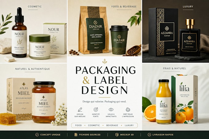 create stunning product label, sticker and packaging design