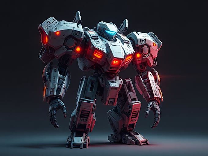 design high quality robot, mech, cyberpunk, concepts