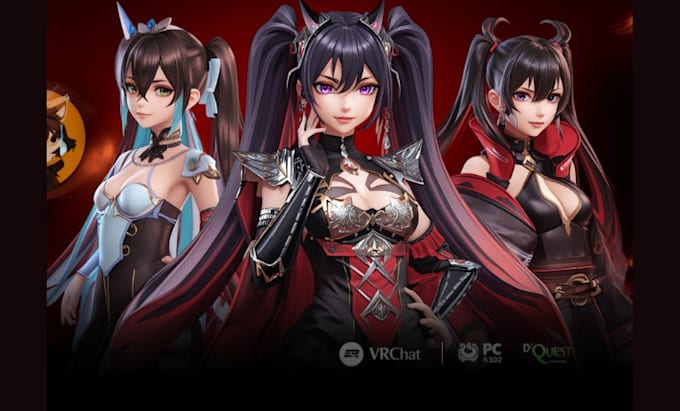 custom vtuber model live2d rigging 3d vtuber avatar anime vtuber design