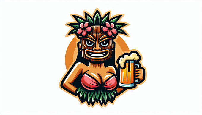 design awesome tiki logo with express delivery