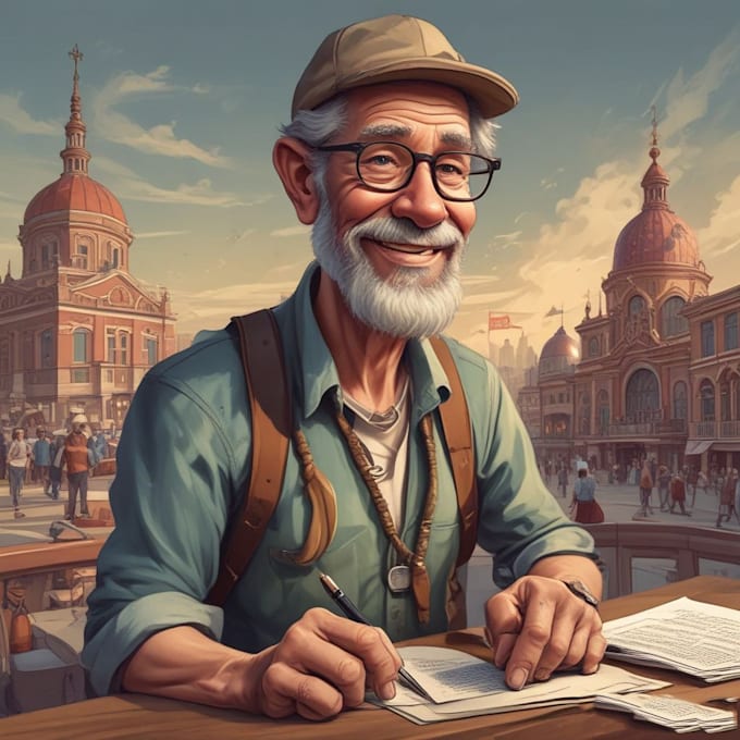 draw a realistic caricature cartoon portrait