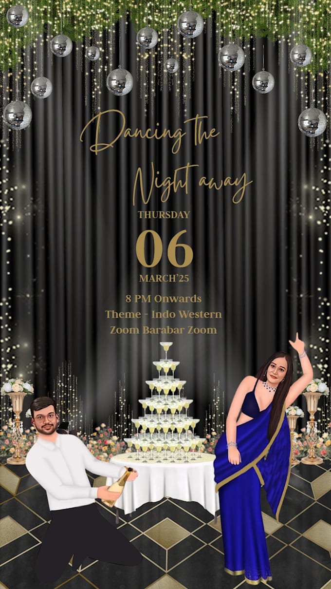 design modern and elegant wedding invitation cards video