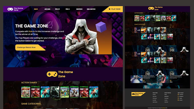 design animated gaming website, anime website, roblox, mmorph website
