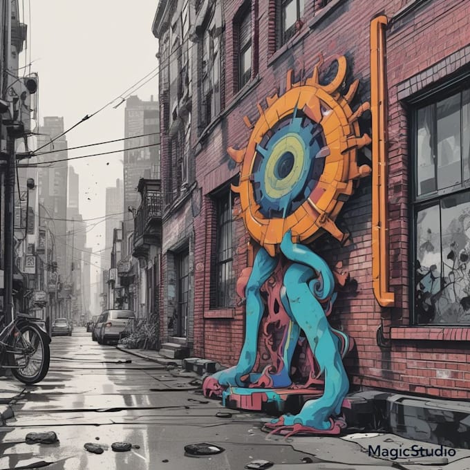 do illustration street art graffiti, abstract with my style