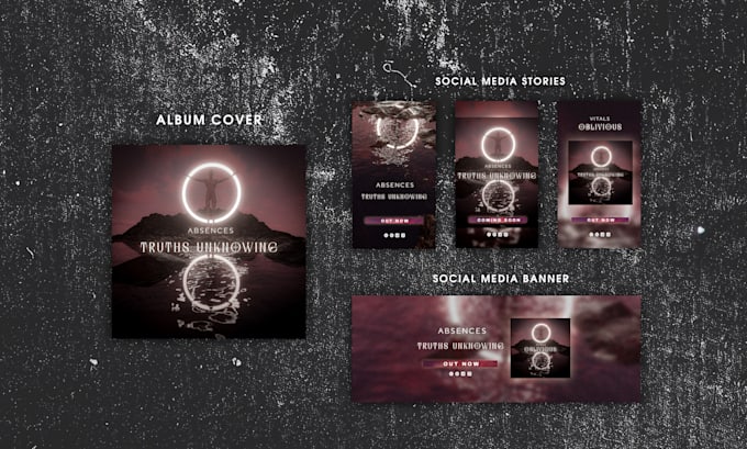 design an abstract and atmospheric album cover