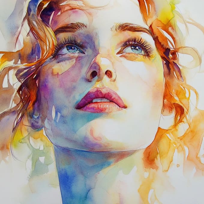 draw your portrait in watercolor