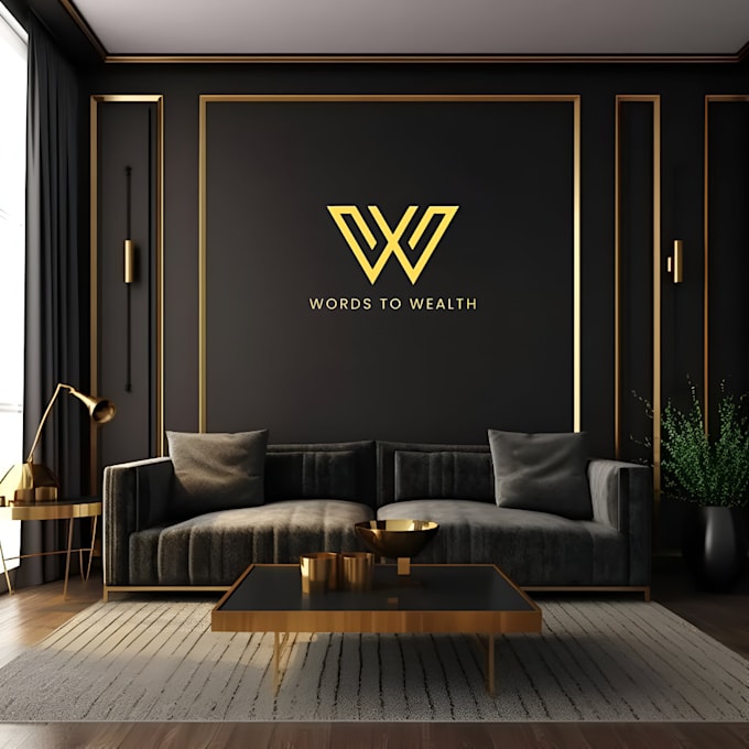 design zoom virtual background professionally with 3d logo