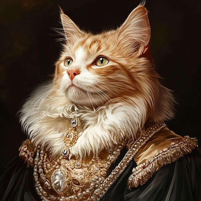 drawing your pet into royal portraits