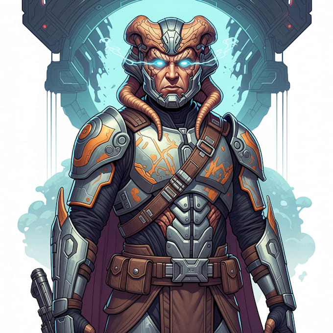 create aaa game character, concept art and illustrations