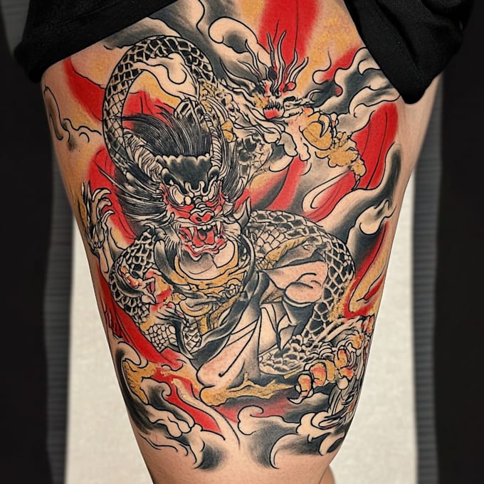 draw amazing japanese oriental tattoo