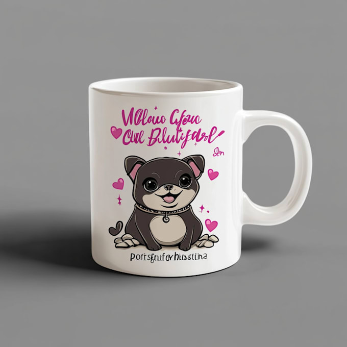 do cute graphic and custom unique coffee mug or cup design