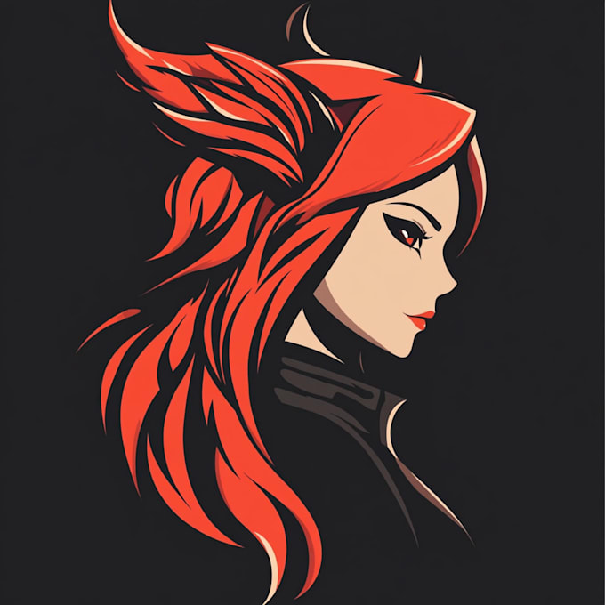 create a logo designer anime, fantasy