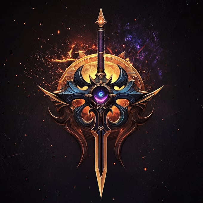 design an fantasy, rpg, mmorpg, sci fi game logo