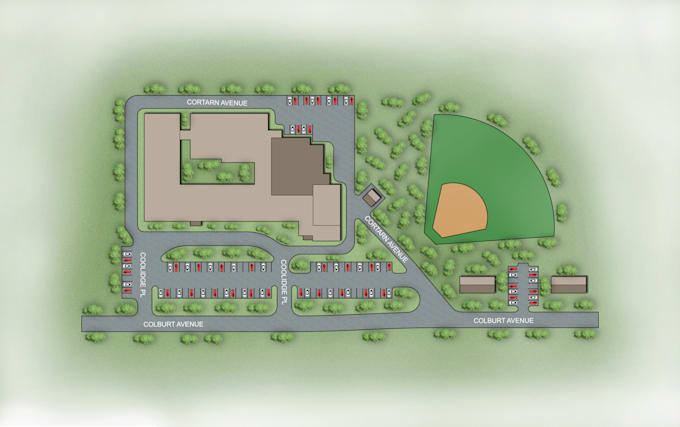 design your site plan, plot plan, master plan, google map for city permit