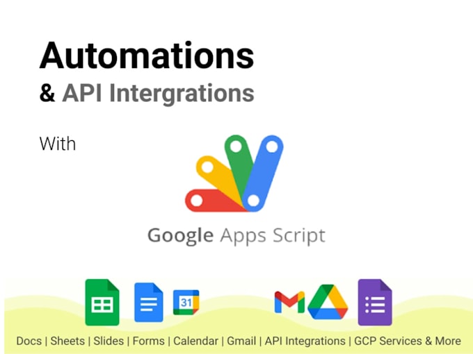 automate google sheets, form, gmail, drive, calendar via apps script