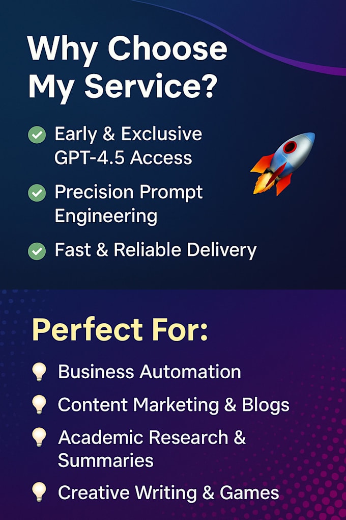 expertly engineer chatgpt 4o or 4,5 prompts within 12 hours