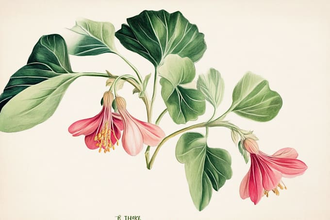 draw botanical illustration art for you