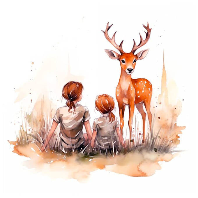 watercolor children book illustration
