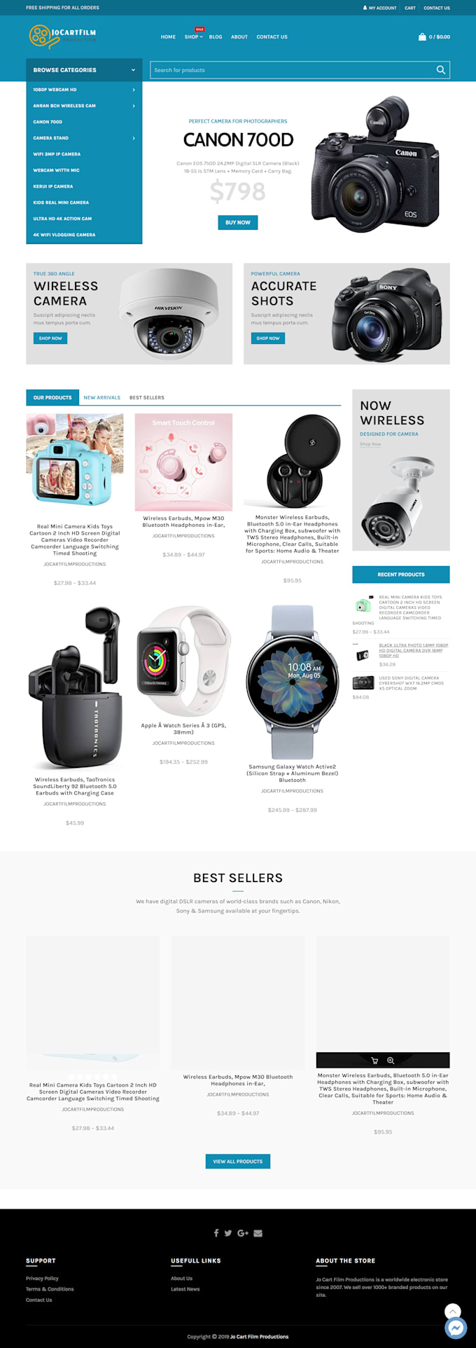 design a professional shopify website drop shipping store