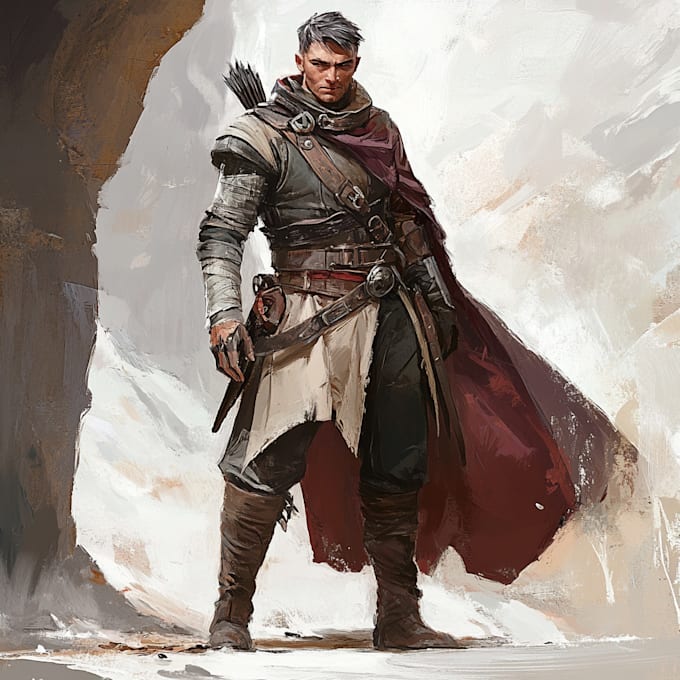 create concept art, dnd character design and illustration