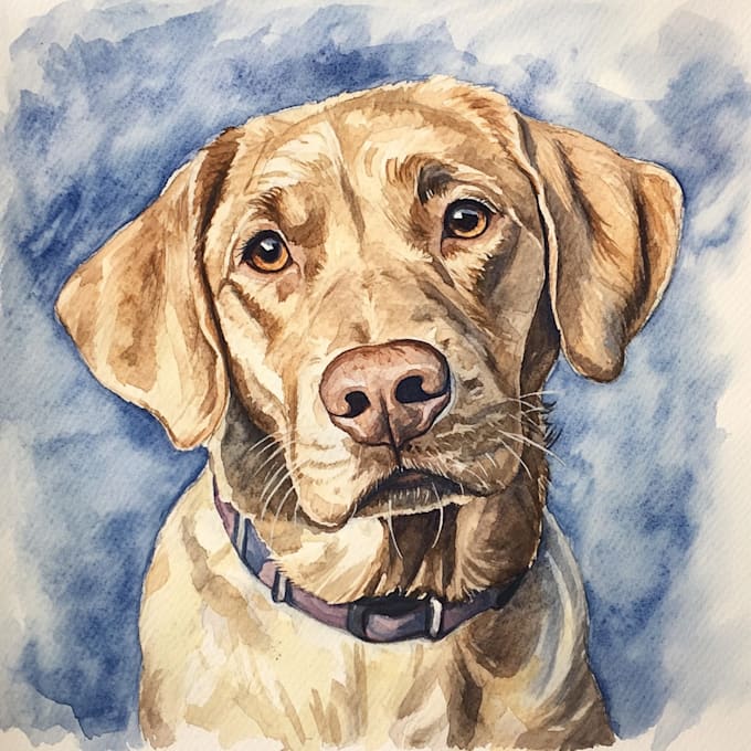 Draw watercolor pet portrait by Picuar | Fiverr