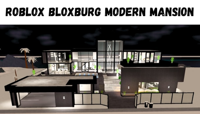 create a modern mansion on roblox bloxburg
