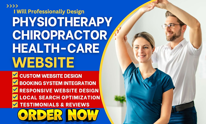 design physiotherapy website chiropractor therapy healthcare wordpress website