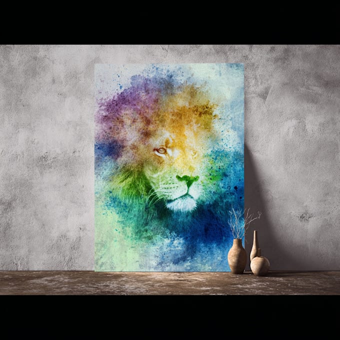 design abstract watercolor wall art