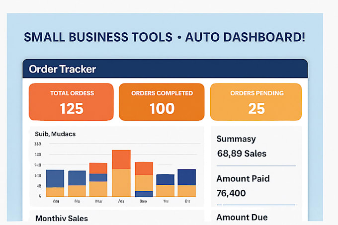 design an excel order tracker for your small business