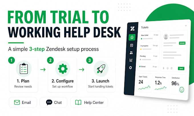 set up your zendesk trial into a working help desk workflow