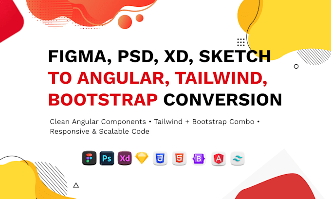 convert figma to angular, psd to angular, UI UX design