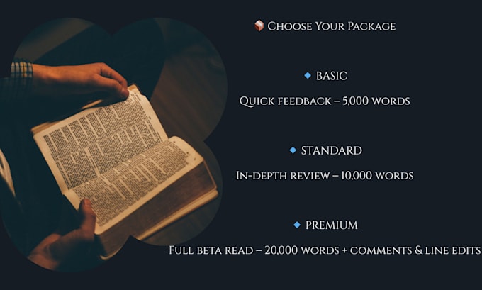 beta read your book with honest feedback